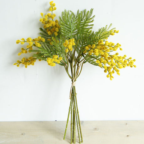 Lan Kwai Fong puts bunches of hairy Acacia beans simulation flowers simulation plants wedding fake flowers home decoration shooting props - Maru Furniture Plants & Flowers # (Store description) 