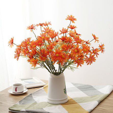 Small Daisies Simulation Bouquet 5 Dutch Chrysanthemum Cosmos Chamomile Wedding Home Decoration Fake Flowers Factory Outlet - Maru Furniture Plants & Flowers # (Store description) 