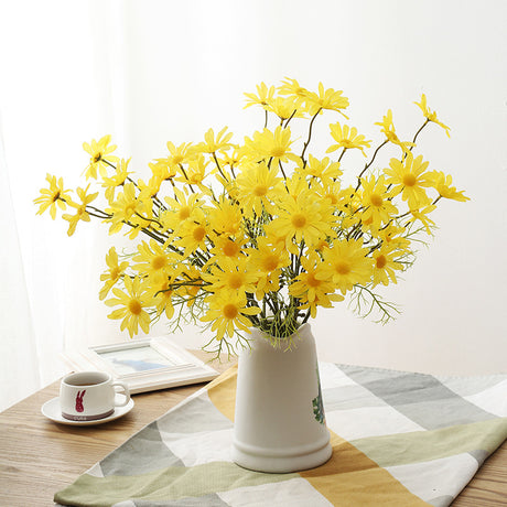 Small Daisies Simulation Bouquet 5 Dutch Chrysanthemum Cosmos Chamomile Wedding Home Decoration Fake Flowers Factory Outlet - Maru Furniture Plants & Flowers # (Store description) 