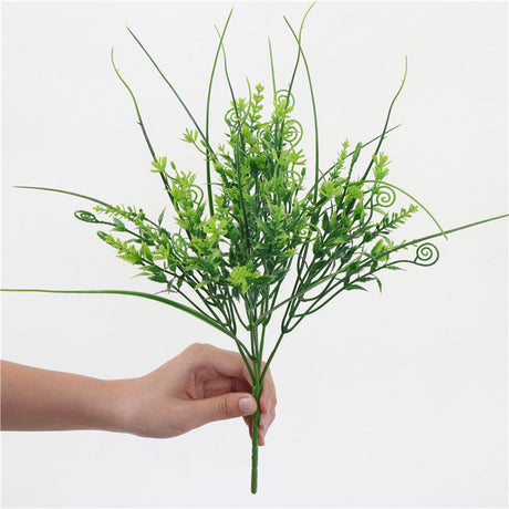 Simulation Plastic Grass Handles Green Planting Wall Materials Water Grass Spring Grass Plastic Persian Grass Plastic Flower Fern Ornaments - Maru Furniture Plants & Flowers # (Store description) 