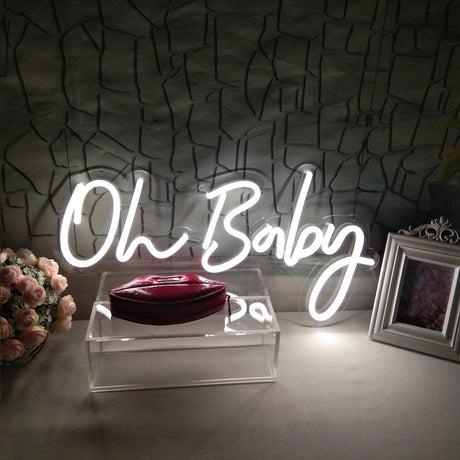 Happy Birthday Oh Baby Neon Lights Led Flex Neon Sign - Maru Furniture Neon # (Store description) 