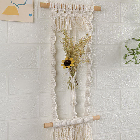 Woven Tapestry, Cotton Rope, Wall Hanging And Dried Flower Decoration - Maru Furniture Tapestries # (Store description) 