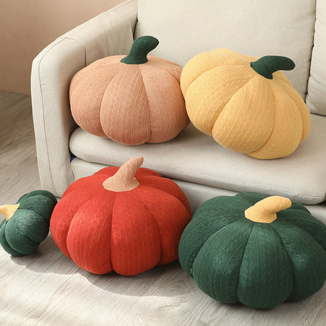 Creative Halloween Pumpkin Round Wool Throw Pillow - Maru Furniture Throw Pillows # (Store description) 