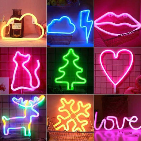 Neon Light Lantern Network Red Girl Heart Room Bedroom - Maru Furniture Neon # (Store description) 