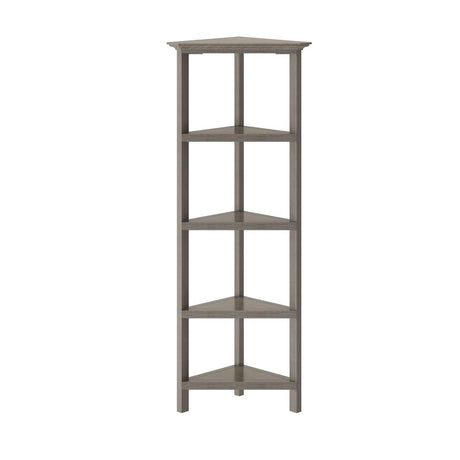 60" Bookcase With 2 Shelves In Washed Grey - Maru Furniture Bookcases # (Store description) 