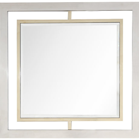 32" Gold Square Framed Accent Mirror