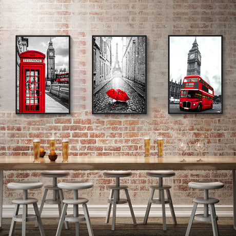 London Street Architectural Decoration Painting - Maru Furniture Wall Art & Paints # (Store description) 