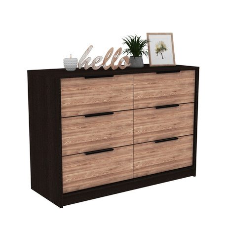 Modern Rustic Black and Natural Dresser