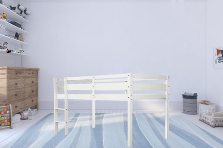 White Twin Size Lof Loft Bed