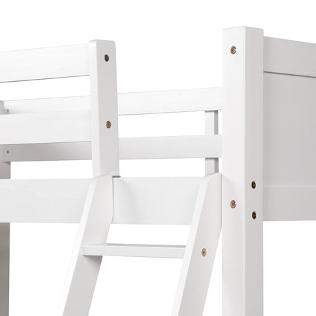 White Twin Size High Loft Bed