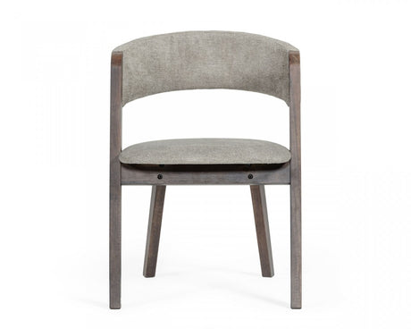 Set of Two Gray Wenge Dining Chairs