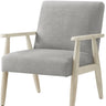 30" Gray Linen Arm Chair