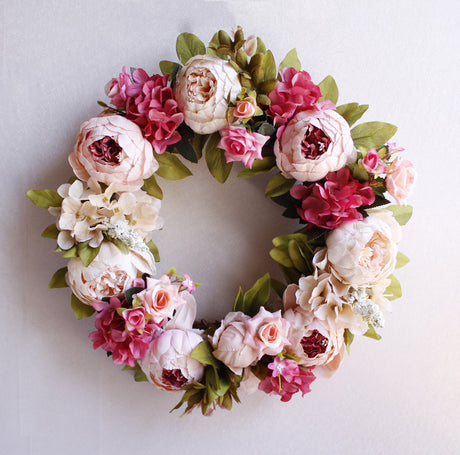 Peony simulation wreath - Maru Furniture Plants & Flowers # (Store description) 