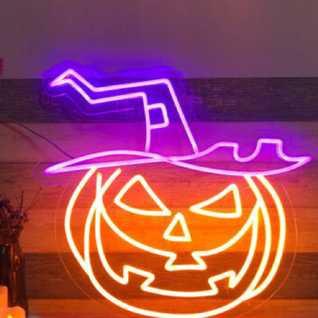 Neon Halloween Decorative Pumpkin Headlight - Maru Furniture Neon # (Store description) 