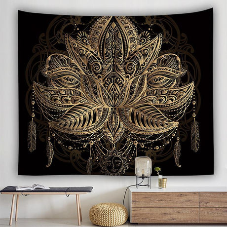 Golden Dreamcatcher Tapestry - Maru Furniture Tapestries # (Store description) 