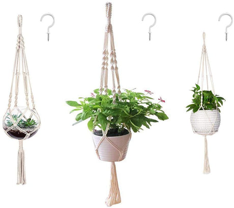 Indoor Outdoor Decorative Flowerpot Cotton Rope Plant Stand