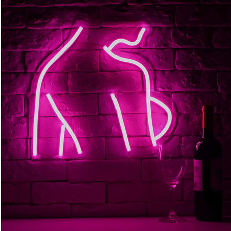 Acrylic Lady LED Neon Sign Lights Wall Hanging Bar Decor Artwork Night Light Neon Bulbs Lamp Bedroom Decoration Lighting - Maru Furniture Neon # (Store description) 