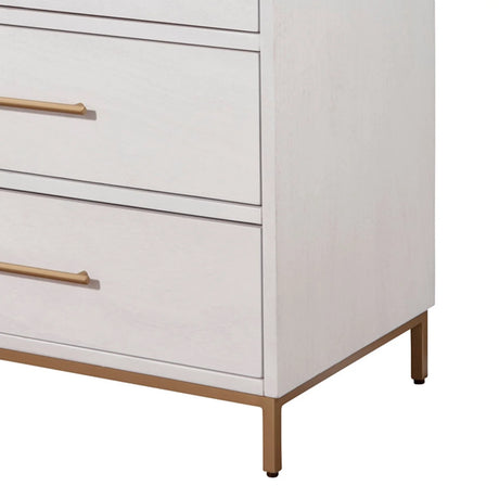 30" White Solid Wood Five Drawer Chest - Maru Furniture Dressers # (Store description) 