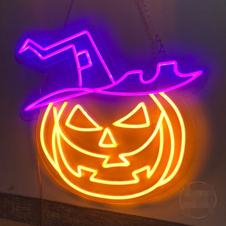 Neon Halloween Decorative Pumpkin Headlight - Maru Furniture Neon # (Store description) 