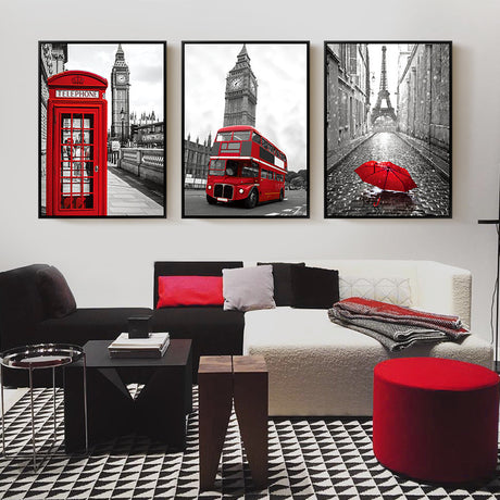 London Street Architectural Decoration Painting - Maru Furniture Wall Art & Paints # (Store description) 